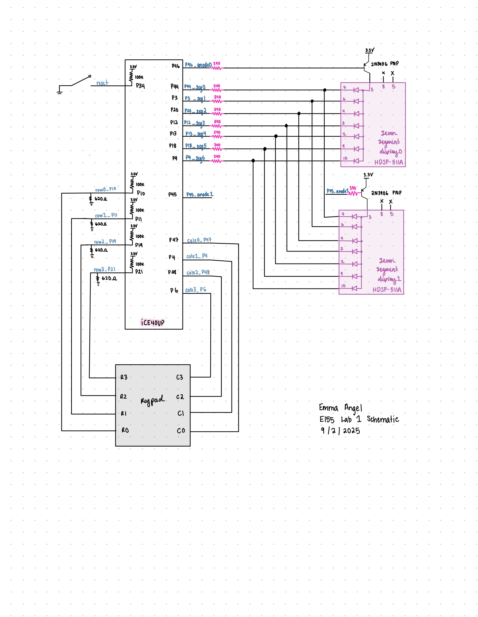 Schematic of physical circuit